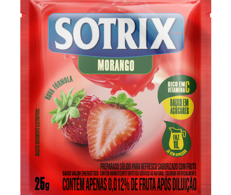 Refresco Sotrix 25g – Sabor Morango